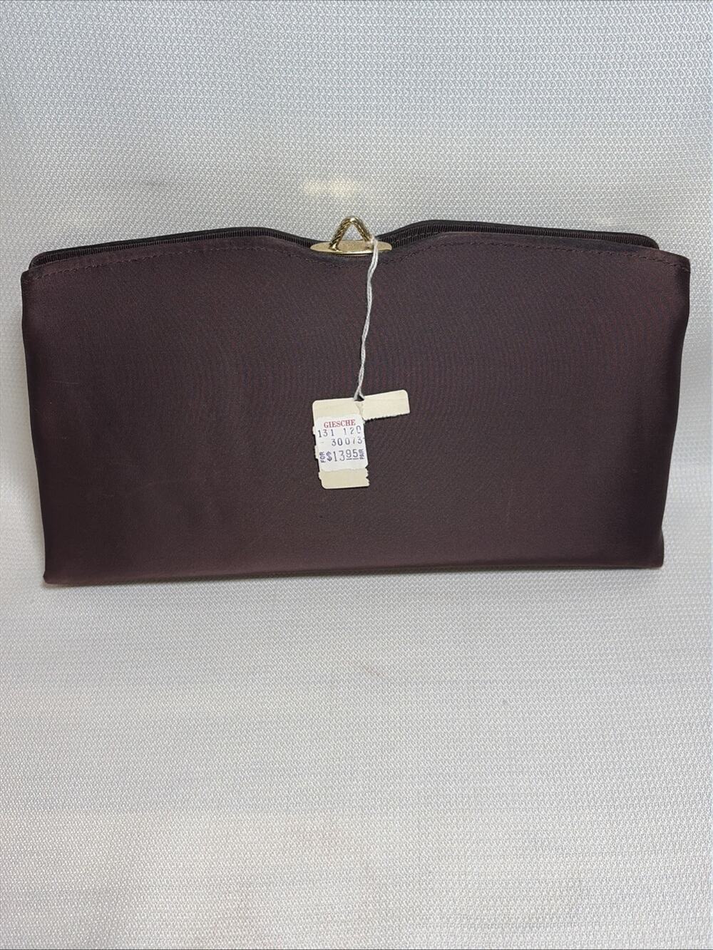 Vintage 1960s Mardane Burgundy Satin Evening Clutch NWT Never Been Used!
